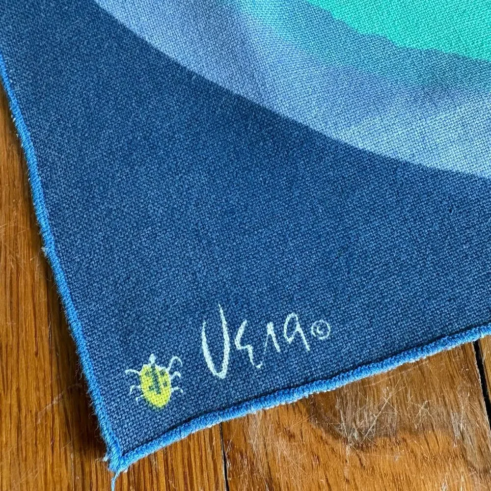 Vintage Vera Neumann Mod Circle Napkin, Signed 1970s Table Linen